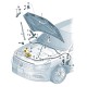 Fechadura de Capô Dianteiro Fox Gol Jetta Saveiro SpaceFox Voyage