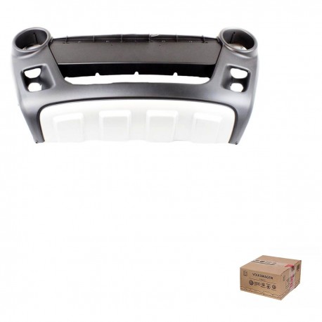 Spoiler Difusor de Para-choque Dianteiro Central Preto Texturizado Fox