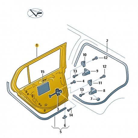 PORTA TRASEIRA LADO ESQUERDO VIRTUS