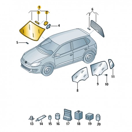 PARABRISA DIANTEIRO POLO