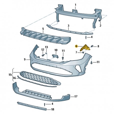 GUIA DO PARACHOQUE DIANTEIRO LADO ESQUERDO NIVUS