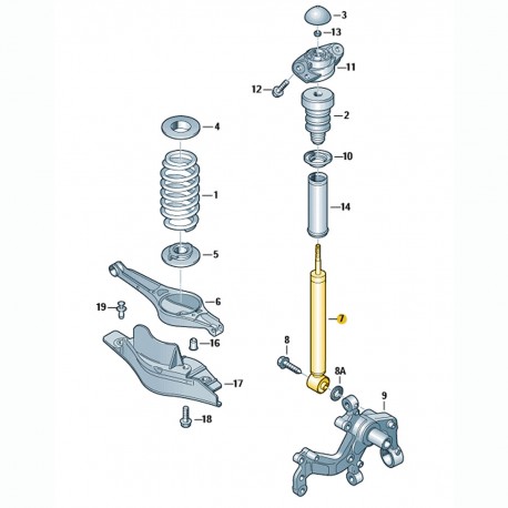 AMORTECEDOR TRASEIRO PASSAT