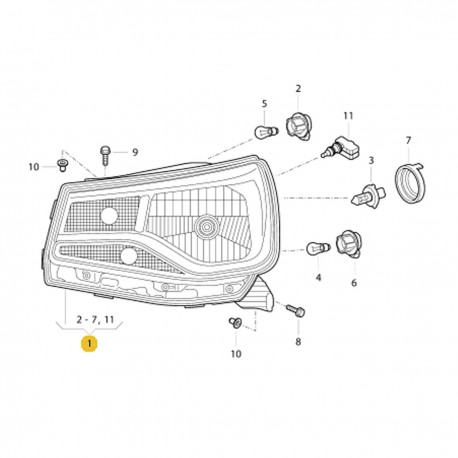 Farol Dianteiro Lado Esquerdo Saveiro