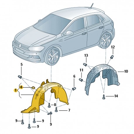 PARABARRO DIANTEIRO LADO ESQUERDO POLO VIRTUS