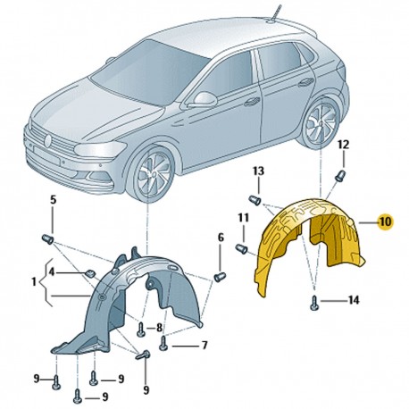 PARABARRO TRASEIRO LADO DIREITO POLO VIRTUS