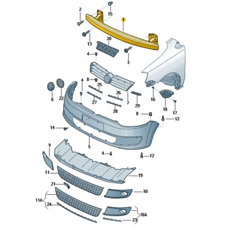 Alma do Parachoque Dianteiro fox