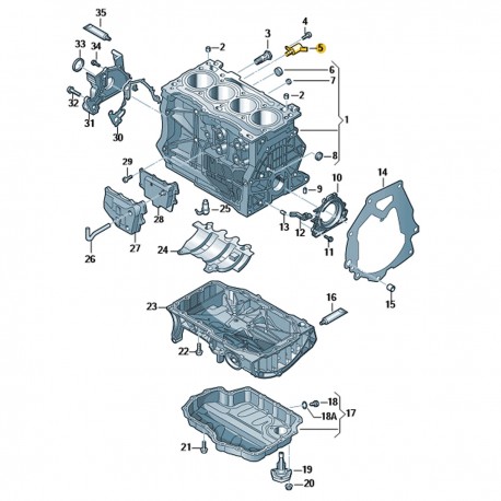 Válvula Solenóide de Cabeçote Golf Jetta Polo T-Cross Taos Tiguan Touareg Virtus