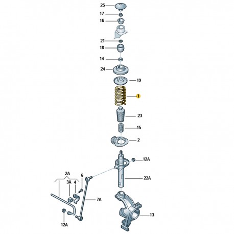 Mola Do Amortecedor Dianteiro T-Cross
