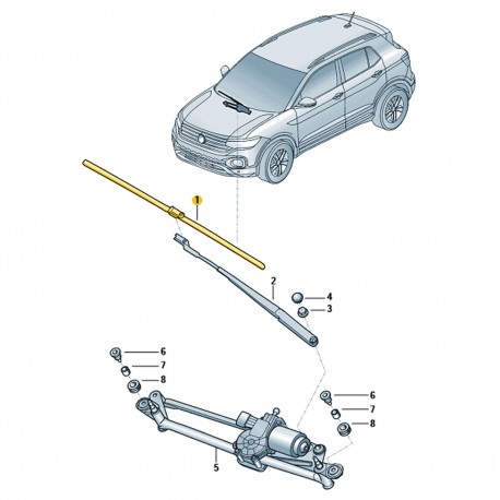 Jogo De Palheta Parabrisa Dianteiro T-Cross
