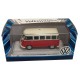 MINIATURA T1 KOMBI LUXO 1973 VERMELHA BRANCO
